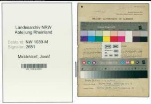 Entnazifizierung Josef Middeldorf , geb. 01.11.1914 (Kaufmann)