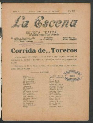 Corrida de... toreros : sainete lírico tauromáquico en un acto y tres cuadros