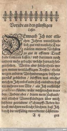 Vorrede an den günstigen Leser.