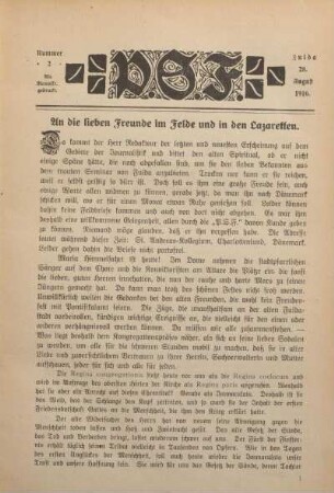 Ausgabe vom 28. August 1916