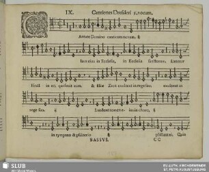 IX. Cantate Domino canticum novum