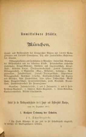 Statistik der deutschen Volksschulen im Regierungsbezirke Oberbayern