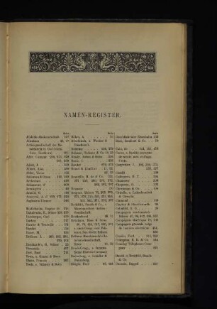 Namen-Register.