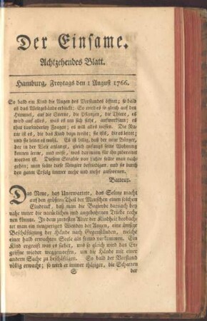 Achtzehendes Blatt