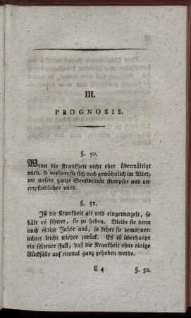 III. Prognosis