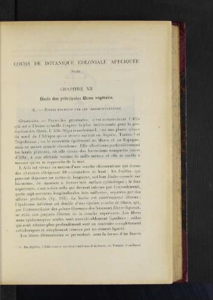 Cours De Botanique Coloniale Appliquée.