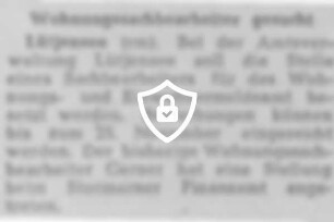 Wohnungssachbearbeiter gesucht