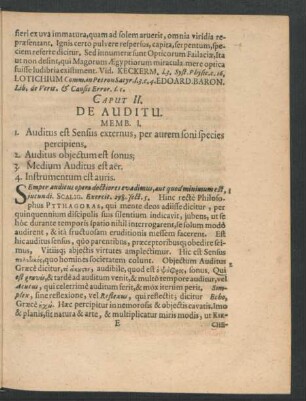 Caput II. De Auditu