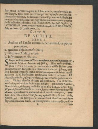Caput II. De Auditu