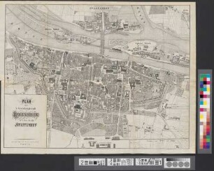 Plan der k. Kreishauptstadt Regensburg mit der Stadt Stadtamhof