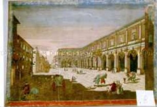 Guckkasten-Bild des Hospitals (?) in Florenz