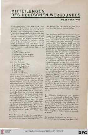 Mitteilungen des Deutschen Werkbundes