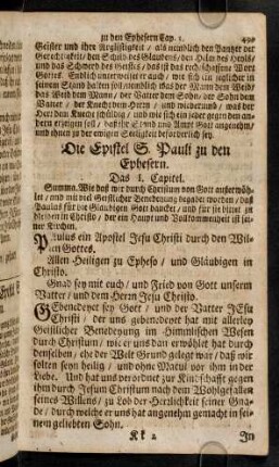 499-509, Das I. - V. Capitel