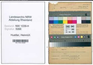 Entnazifizierung Heinrich Huetter , geb. 11.08.1900 (Bauunternehmer)