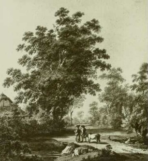 Landschaft in holländischem Stil mit Staffage