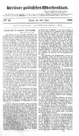 No 25, 18. Juni 1836