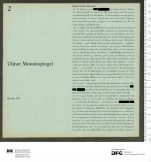 Programm 2. Monatsabschnitt 1957/1958
