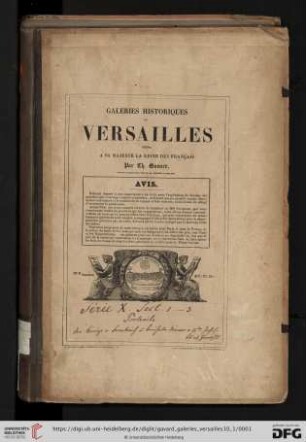 Série 10, Portraits divers ; Section 1: Galeries historiques de Versailles: dédiées à sa majesté la reine des francais: Rois de France
