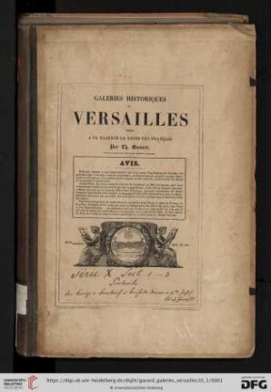 Série 10, Portraits divers ; Section 1: Galeries historiques de Versailles: dédiées à sa majesté la reine des francais: Rois de France