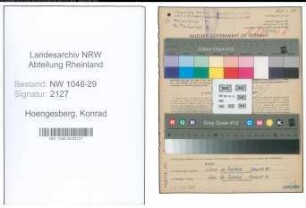 Entnazifizierung Konrad Hoengesberg , geb. 31.10.1912 (Beamter)