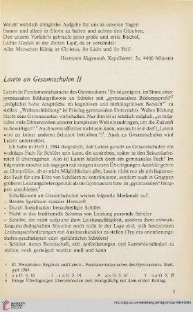 27: Latein an Gesamtschulen, [2]