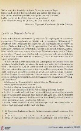 27: Latein an Gesamtschulen, [2]