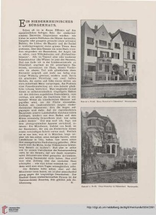 8: Ein niederrheinisches Bürgerhaus
