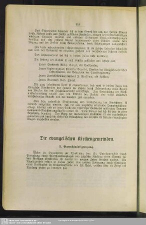 Die evangelischen Kirchengemeinden