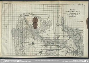 Tafel VII. Krokis der Gegend bei Düben