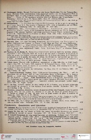 Frankreich. Geschichte und Literatur (Nr. 502 - 663)