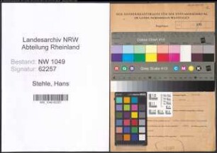 Entnazifizierung Hans Stehle , geb. 02.04.1920 (Angestellter)