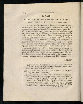 XIV-XXIIII, § XVII - XXVI