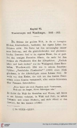 Kapitel VI: Wanderungen und Wandlungen. 1803-1813
