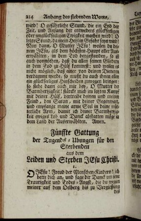 Fünffte Gattung[...] - Commendatio Animæ, oder: Anbefehlung einer ausfahrenden Seel.