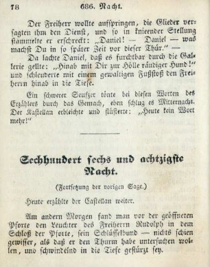 Sechshundert sechs und achtzigste Nacht