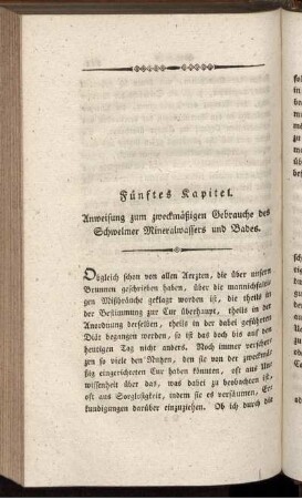 Fünftes Kapitel. Anweisung zum zweckmäßigen Gebrauche des Schwelmer Mineralwassers und Bades.