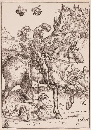 Fürstliches Paar zu Pferde : Fürstl. Paar zu Pferde, 1506