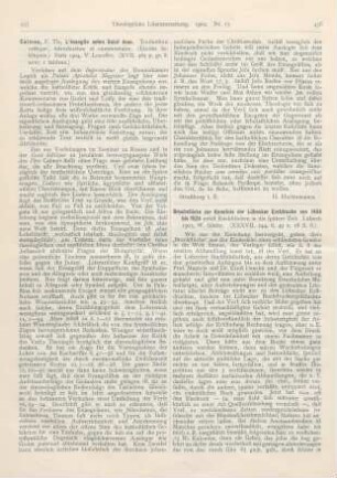 435-436 [Rezension] Calmes, P. Th., L‘évangile selon Saint Jean