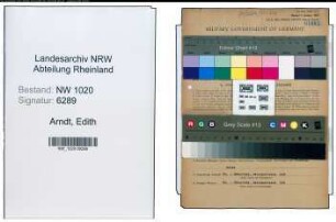 Entnazifizierung Edith Arndt , geb. 16.04.1907 (Lehrerin)