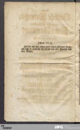 [Bibelvers:] Offenb. XXI. 15.