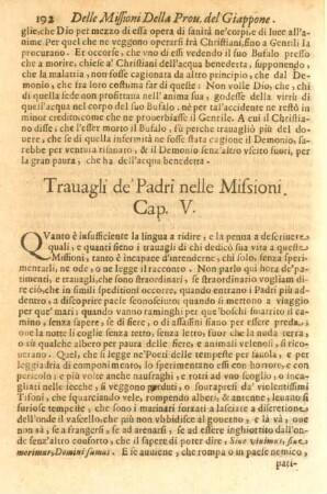 Cap. V. Travagli de'Padri nelle Missioni