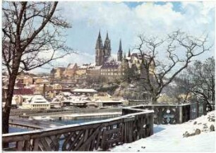 Meißen. Winter - Blick vom Ratsweinberg