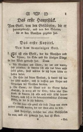 Das erste Kapitel. Von dem dreyeinigen Gott