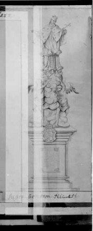 Heidelberg Aus Thesaurus Palatinus Zeichnung - (Jesuitenkirche) - Figur