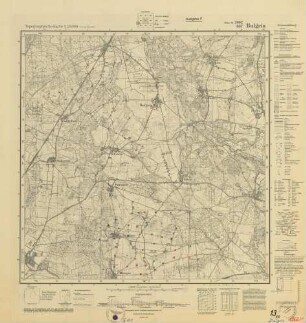 1962 (alte Nr.: 606) Bulgrin, Topographische Karte 1:25000 (4 cm- Karte)
