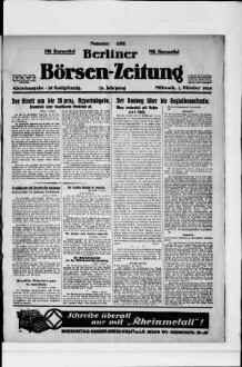 Berliner Börsen-Zeitung, Abendausgabe