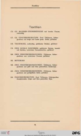 Textilien (Nr. 176-184)