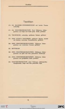 Textilien (Nr. 176-184)