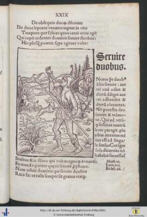 De obsequio duorum dominorum