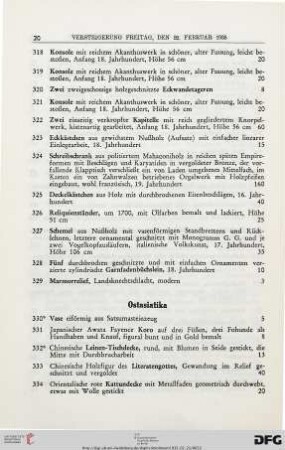Ostasiatica (Nr. 330-368)